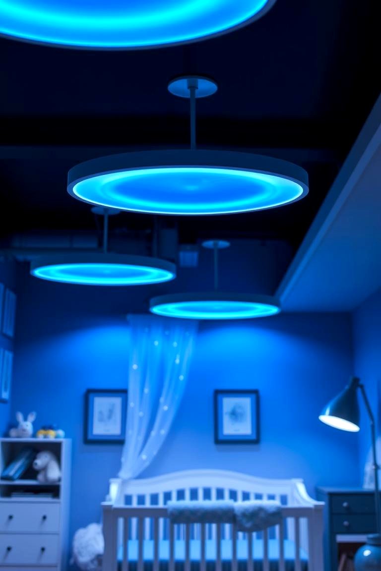 Blue Modern Lighting Fixtures - 24 Blue Nursery Ideas