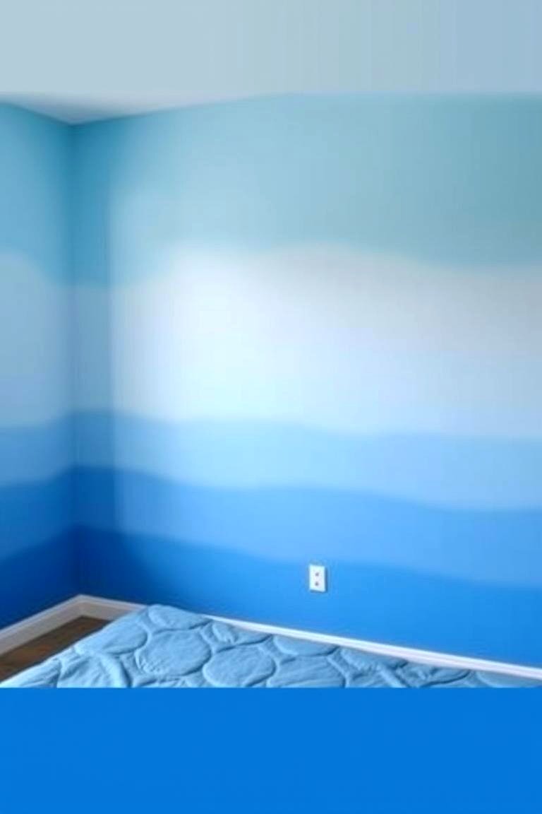Blue Ombre Walls - 24 Mermaid Bedroom Ideas
