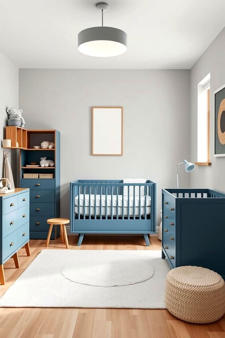 Blue Scandinavian Inspired Furniture - 24 Blue Nursery Ideas