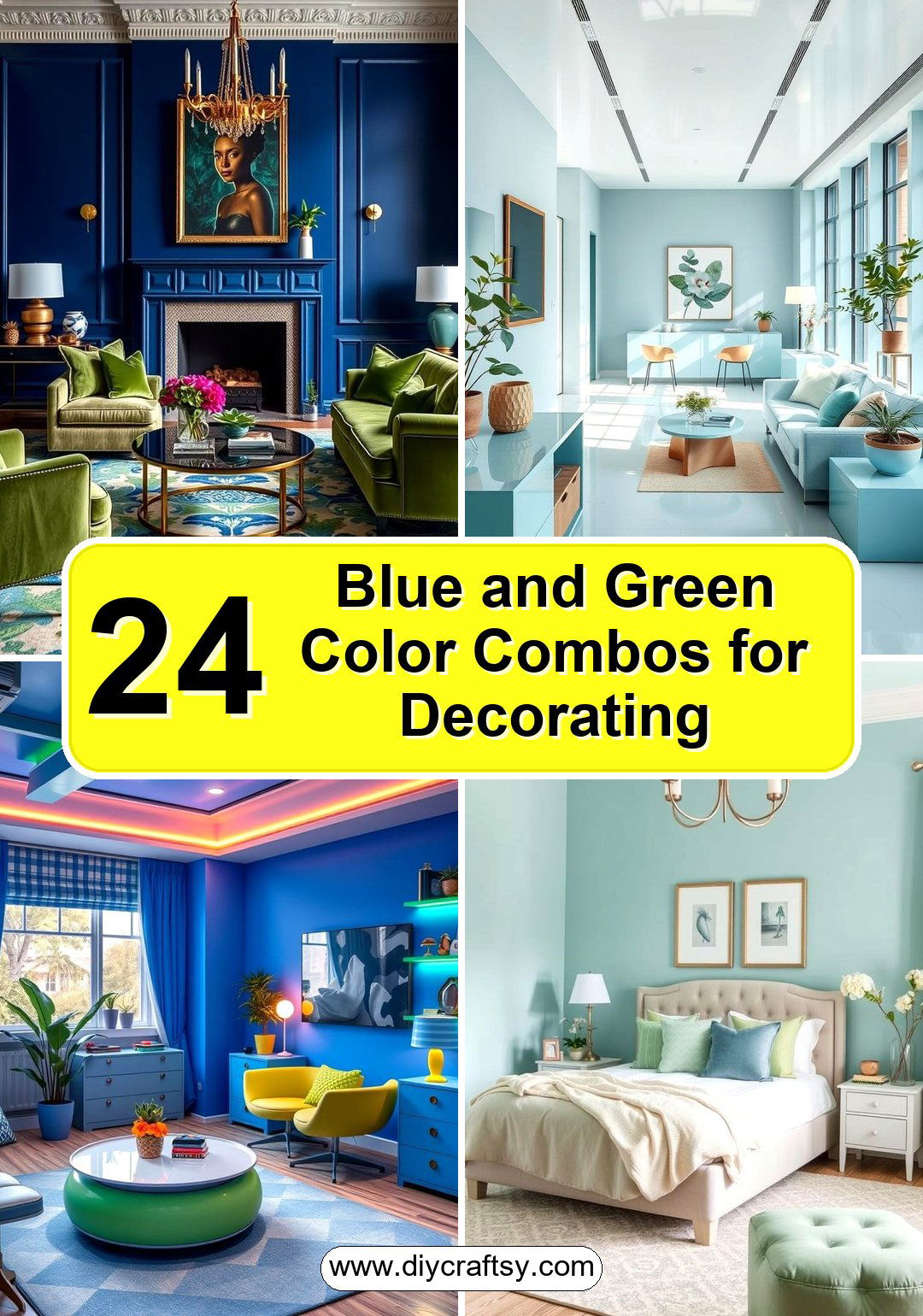 Blue and Green Color Combos for Decorating