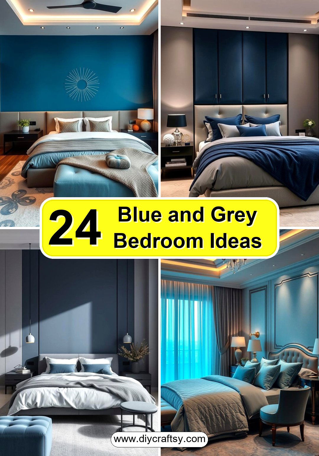 Blue and Grey Bedroom Ideas