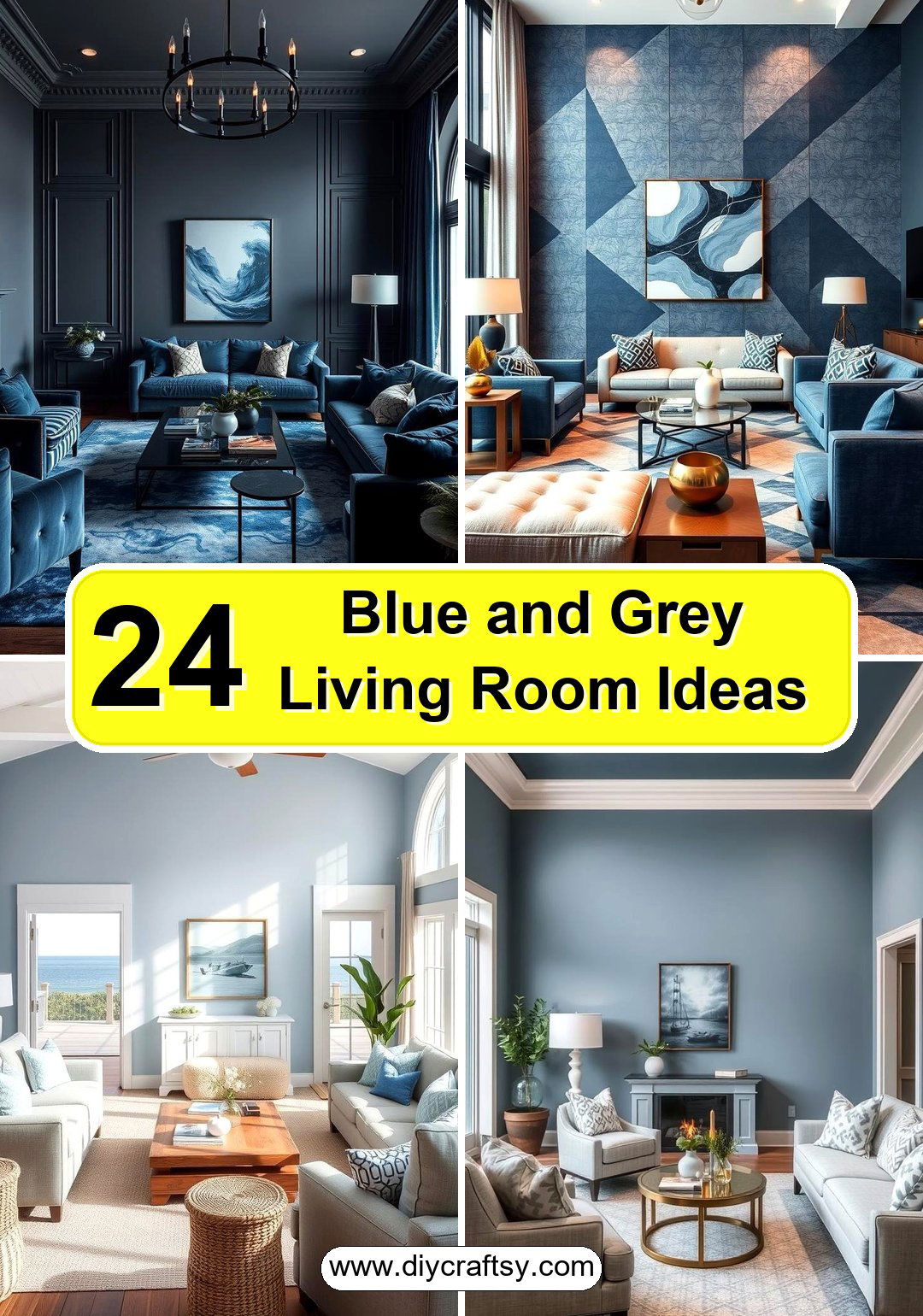 Blue and Grey Living Room Ideas