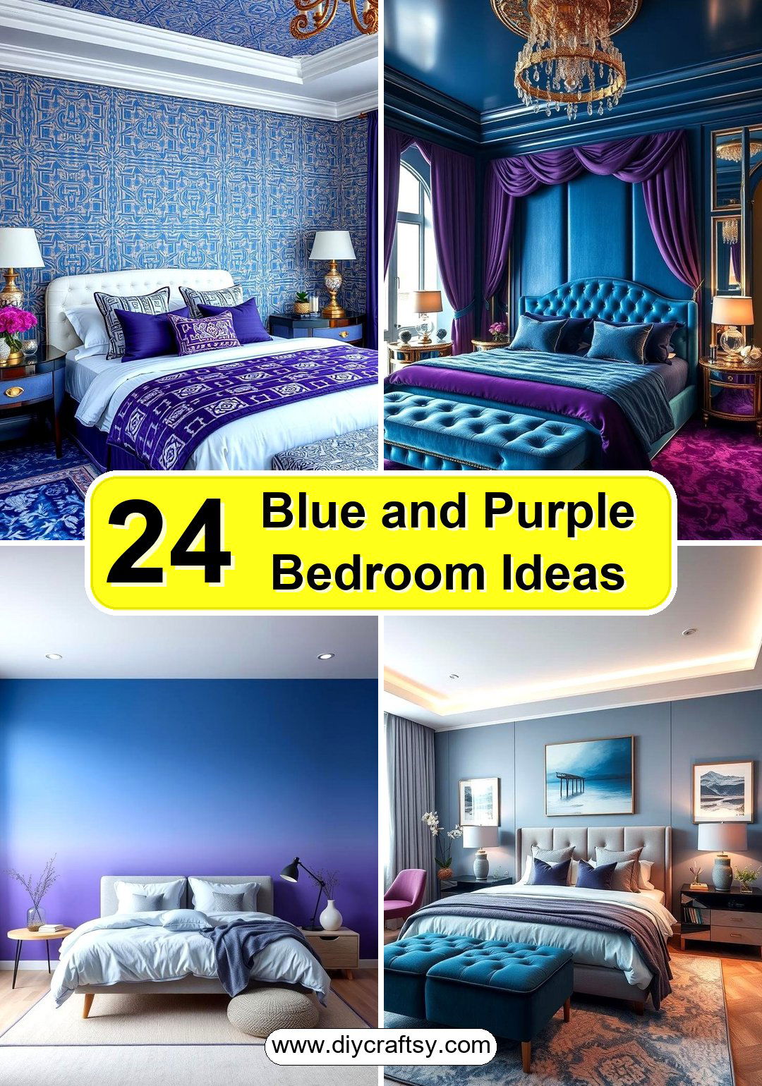 Blue and Purple Bedroom Ideas