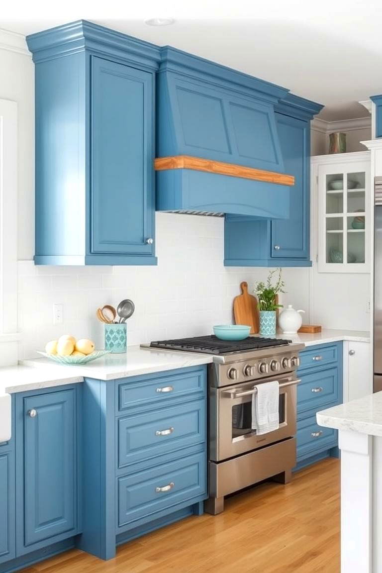 Blue and White Coastal Theme - 24 Blue Kitchen Ideas
