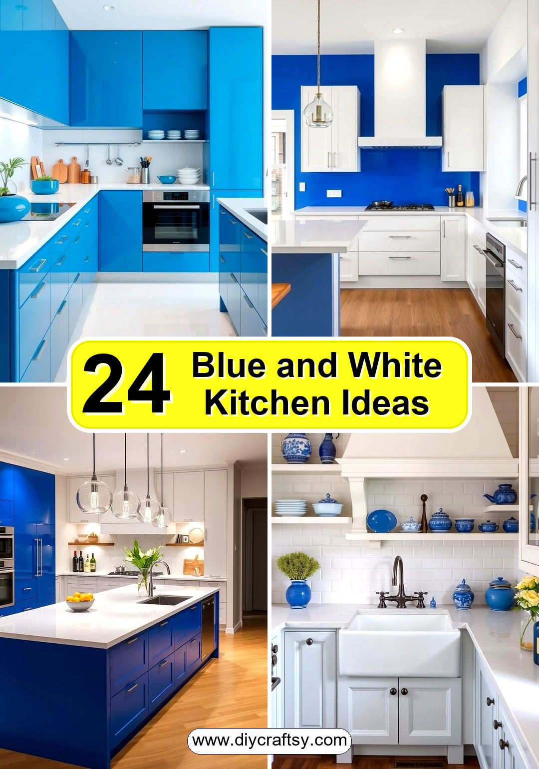 Blue and White Kitchen Ideas