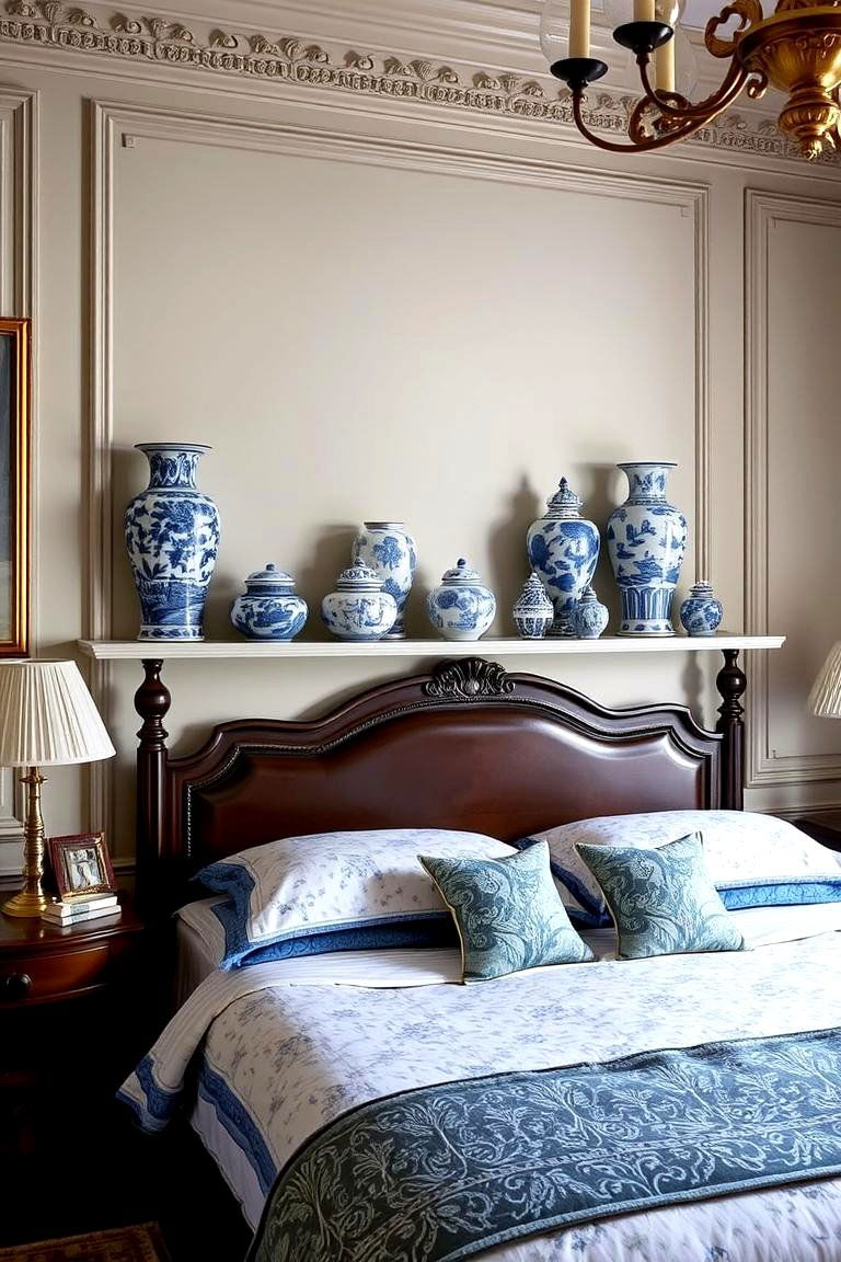 Blue and White Porcelain - 24 Ocean-themed Bedroom Ideas