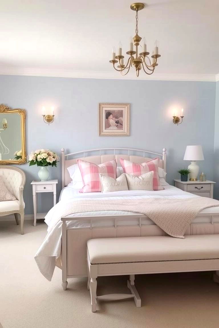 Blue with Pink Accents - 24 Blue Bedroom Ideas
