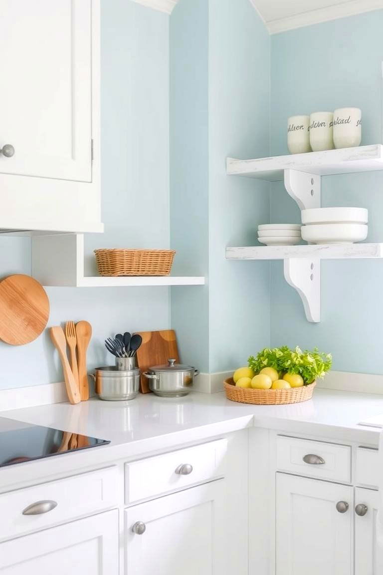 Blue with Whitewashed Wood - 24 Blue Kitchen Ideas