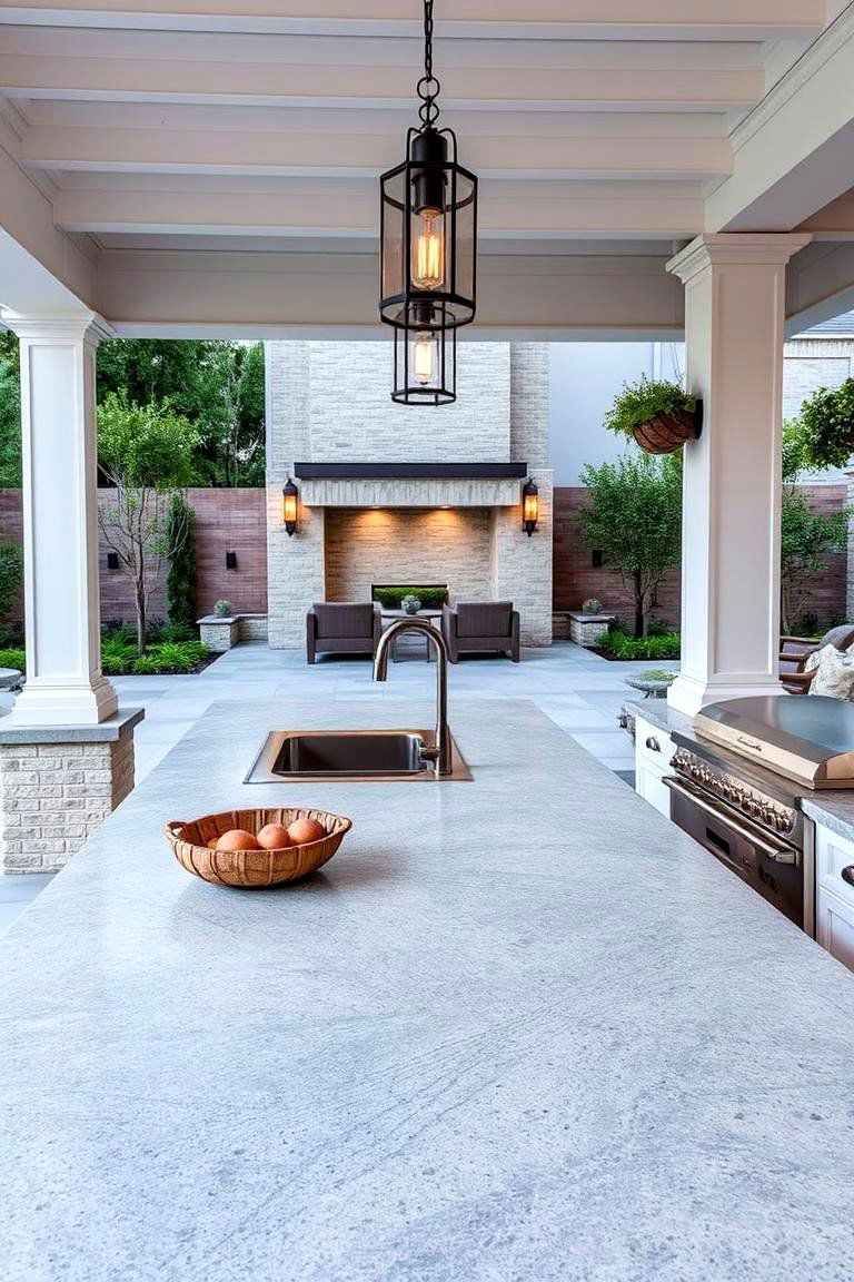 Bluestone Countertops - 24 Outdoor Kitchen Countertop Ideas