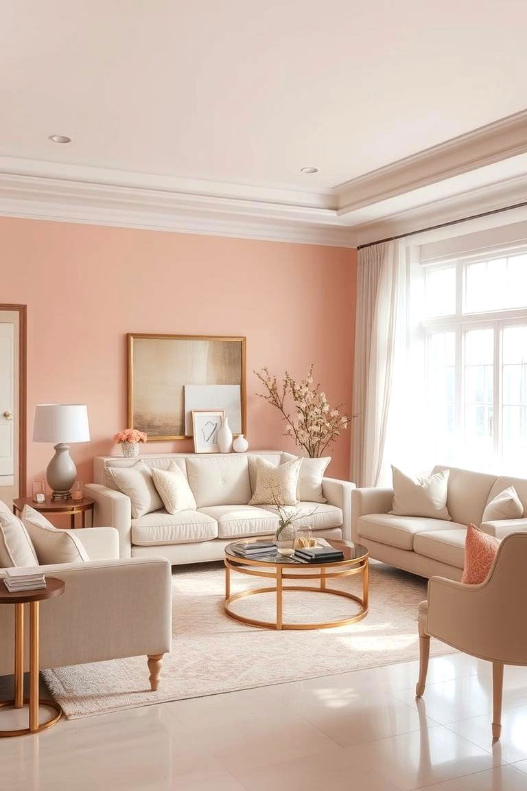Blush Pink Harmony - 24 Pastel Living Room Ideas