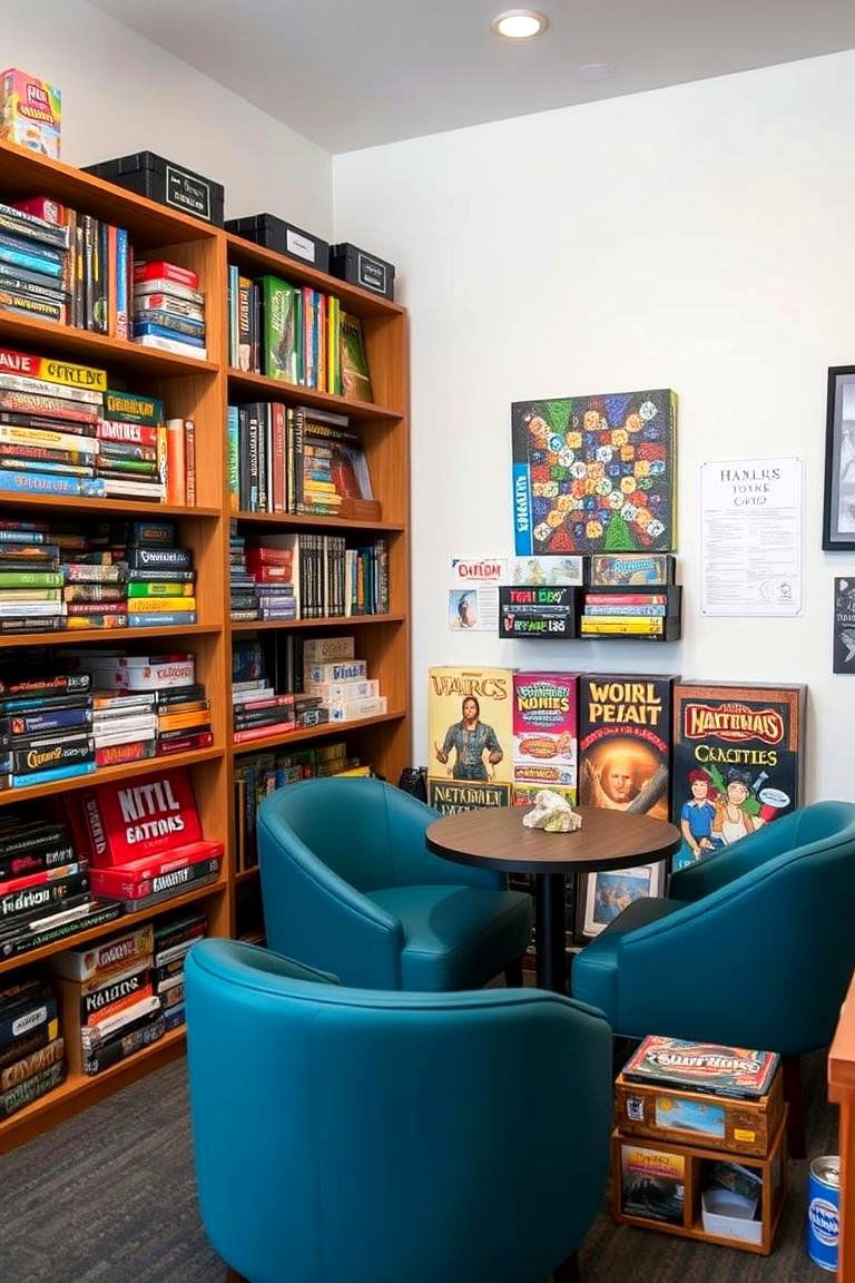 Board Games and Puzzle Corner - 24 Basement Playroom Ideas