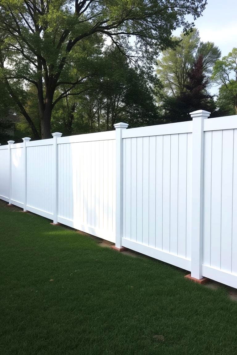 Board on Board Fence Style - 24 White Privacy Fence Ideas