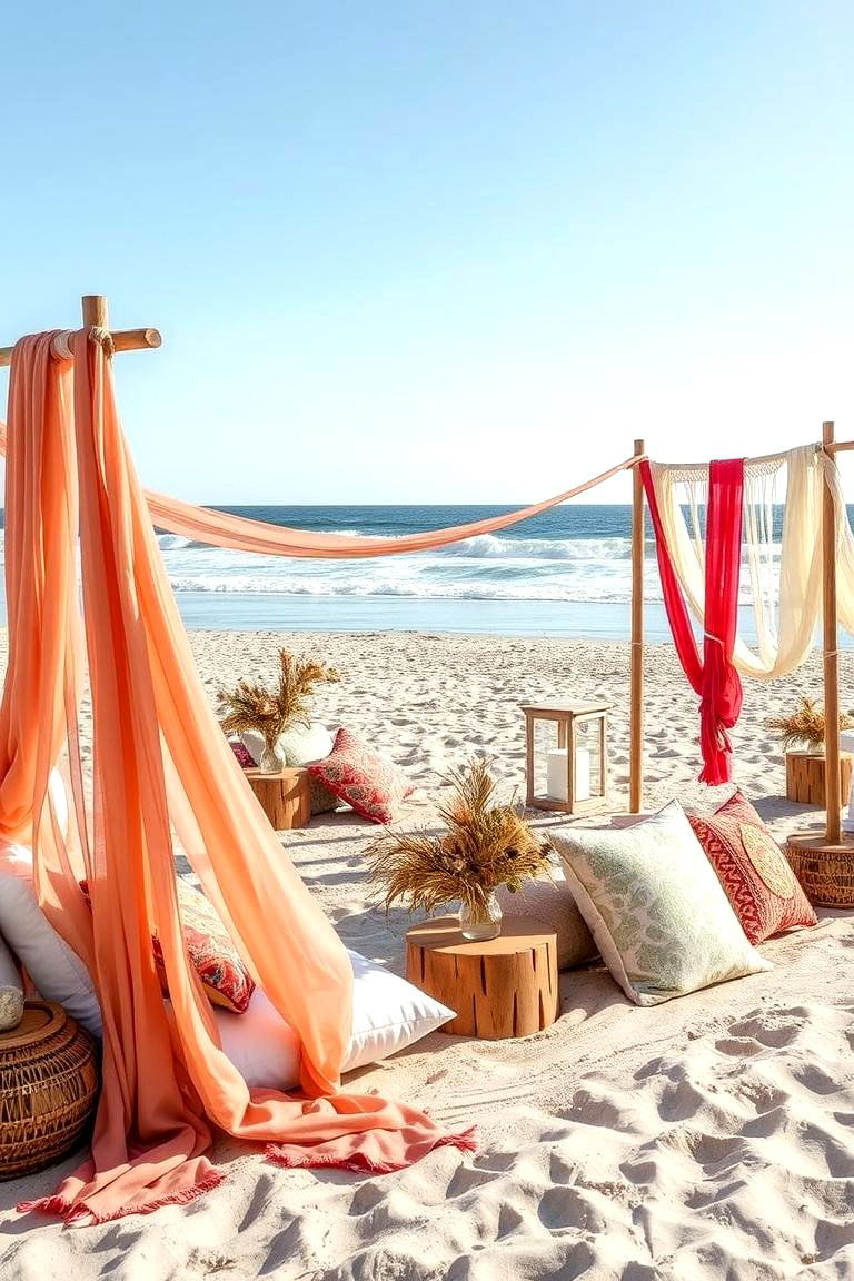 Bohemian Beach Wedding Decor - 24 Beach Wedding Ideas