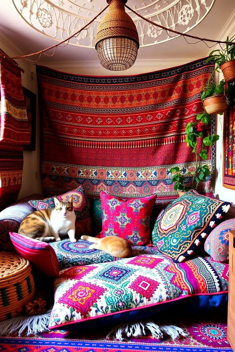Bohemian Cat Retreat - 24 Cat Room Ideas