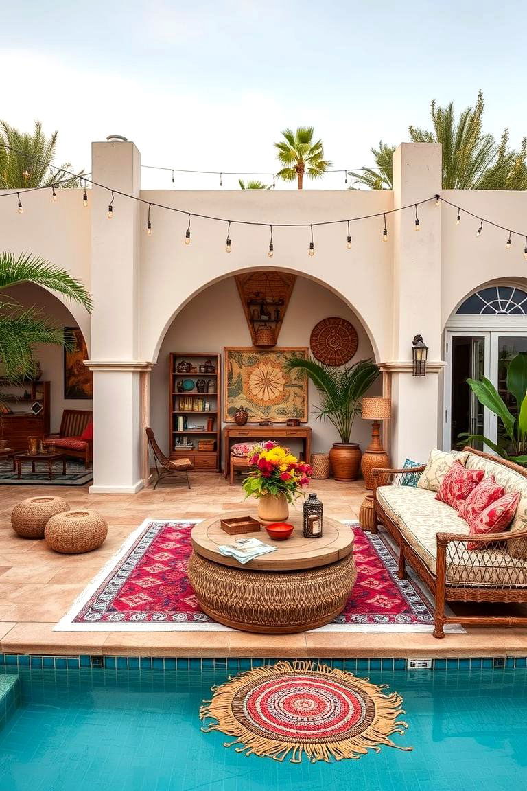Bohemian Chic Ambiance - 24 Pool Patio Ideas