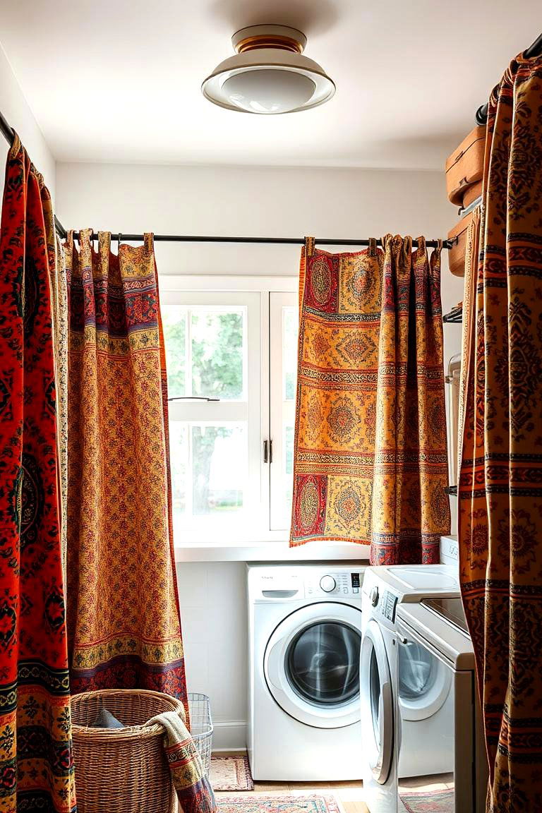 Bohemian Chic Fabrics - 24 Laundry Room Curtain Ideas