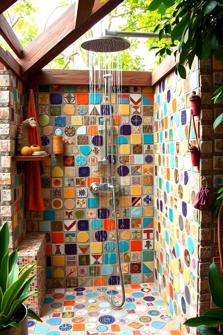 Bohemian Chic Outdoor Shower - 24 Outdoor Shower Ideas