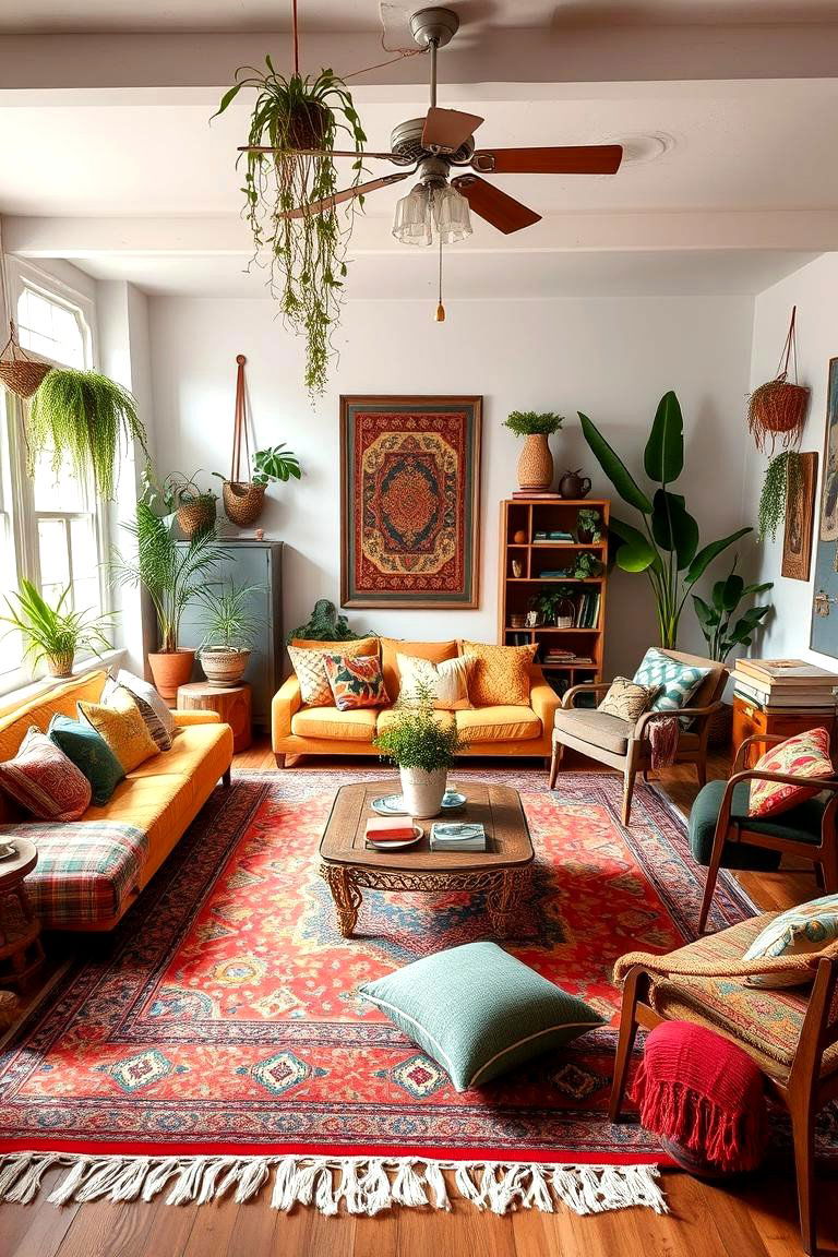 Bohemian Chic - 24 Aesthetic Living Room Ideas