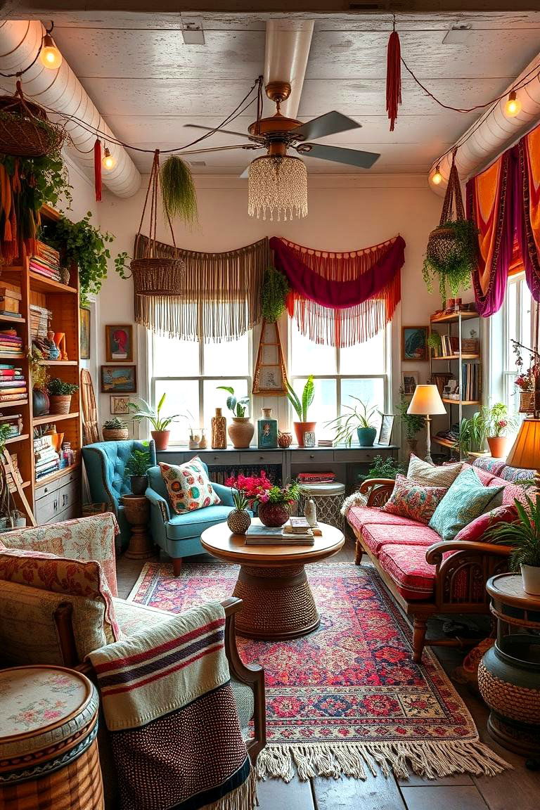 Bohemian Craft Oasis - 24 Craft Room Ideas