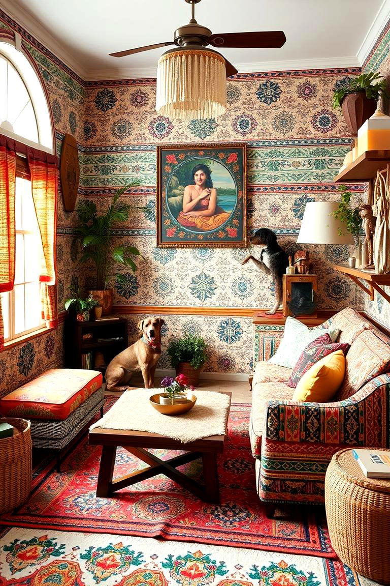 Bohemian Dog Room - 24 Dog Room Ideas