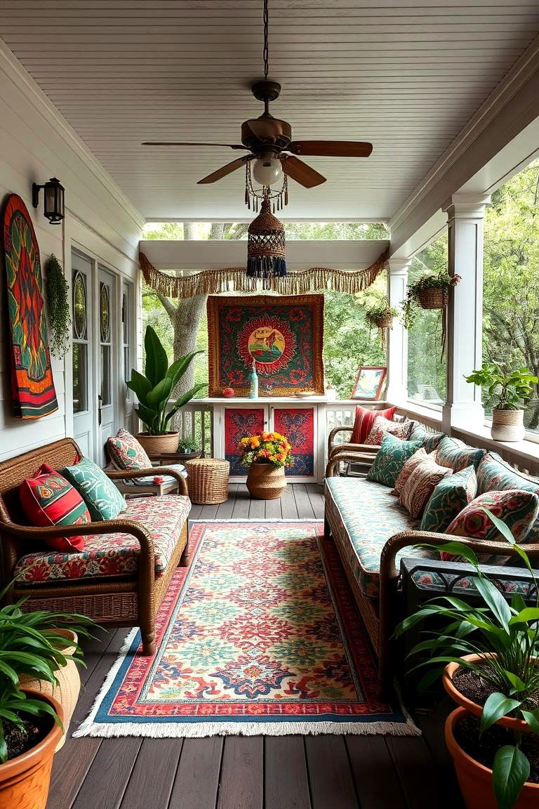 Bohemian Dream Screened Porch - 24 Screened-in Porch Ideas