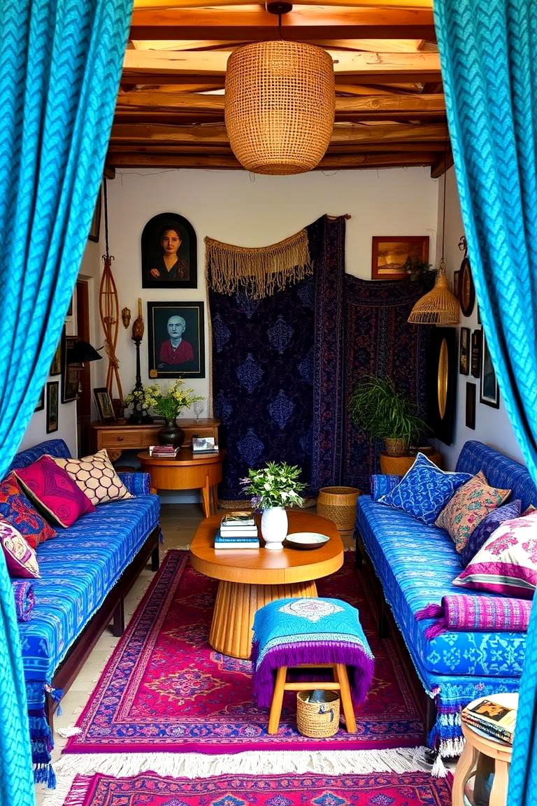 Bohemian Escape - 24 Blue and Purple Bedroom Ideas
