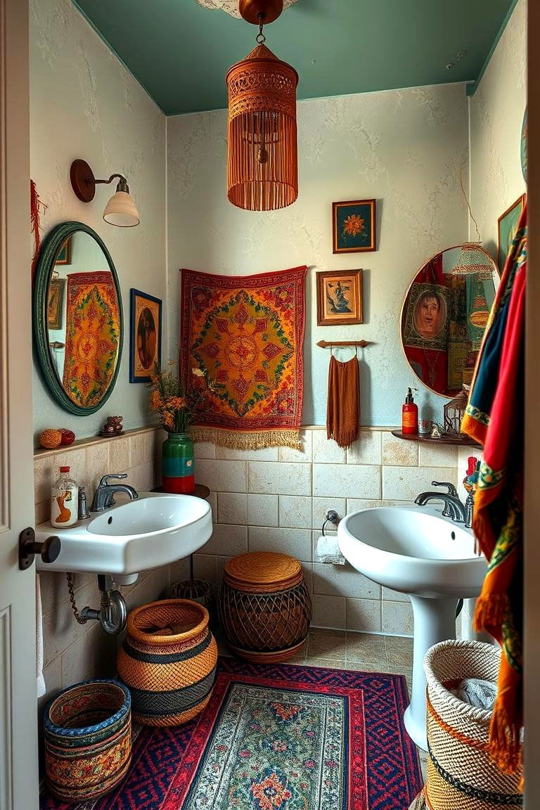 Bohemian Flair - 24 Teen Bathroom Ideas