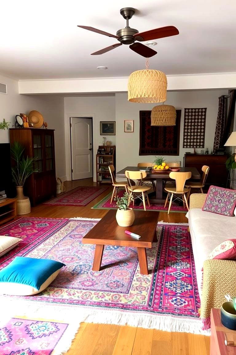 Bohemian Flair Introduction - 24 Living Room Dining Room Combos