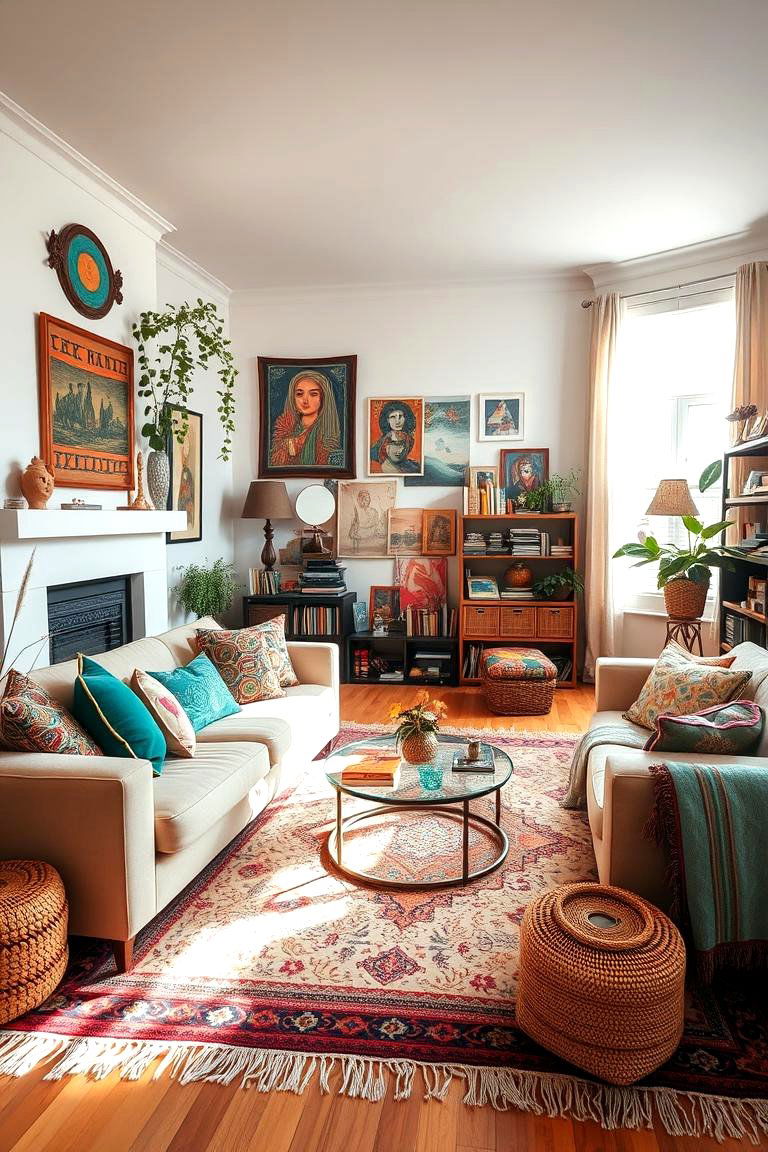 Bohemian Flair and Casual Style - 24 Beige Couch Living Room Ideas