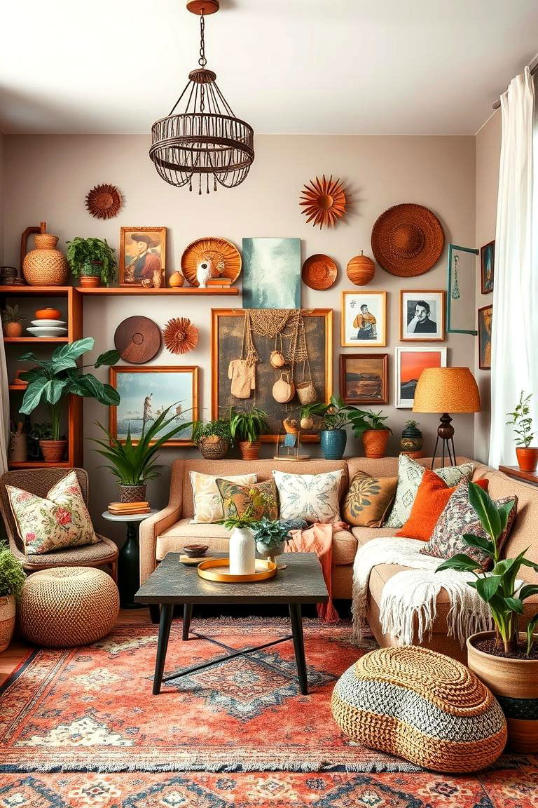 Bohemian Greige Chic Room - 24 Greige Interior Design Ideas