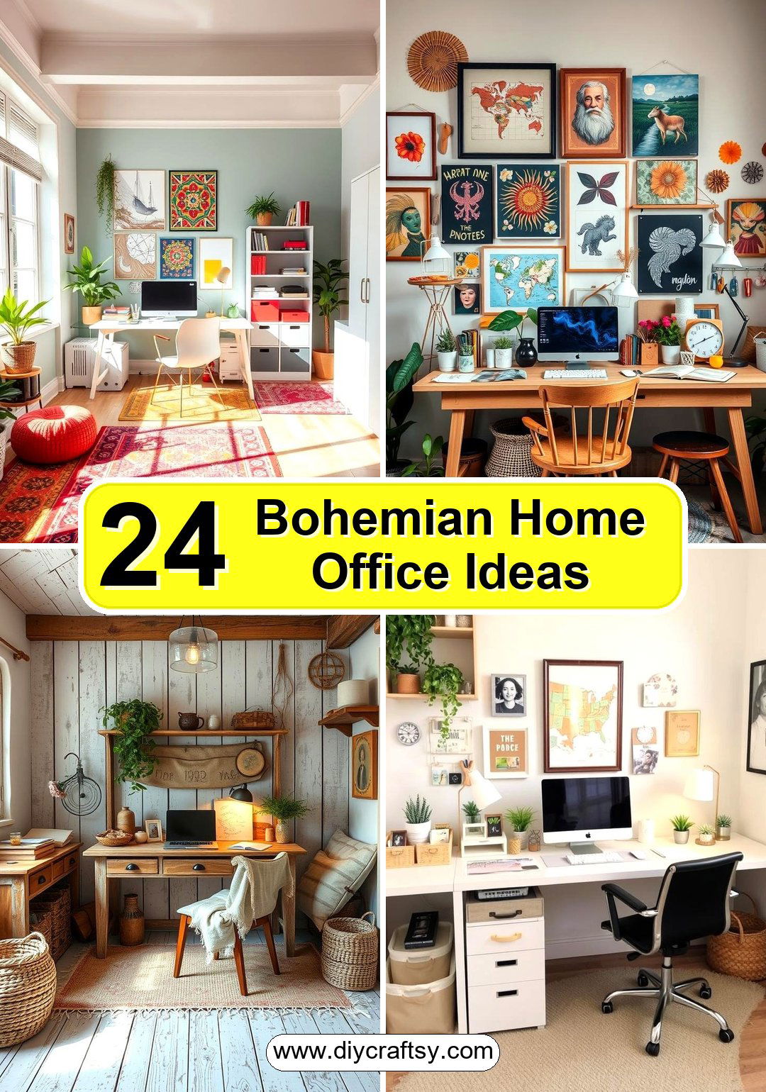 Bohemian Home Office Ideas