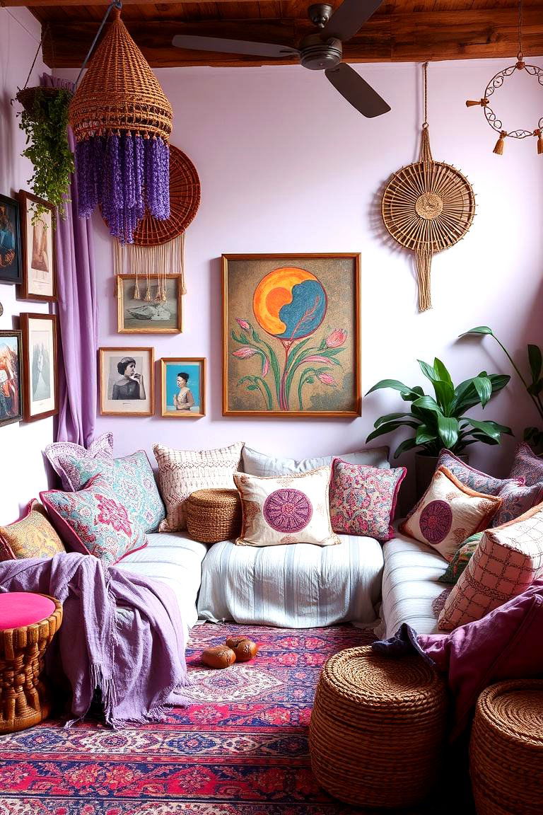 Bohemian Lilac Ambiance - 24 Lilac Bedroom Ideas