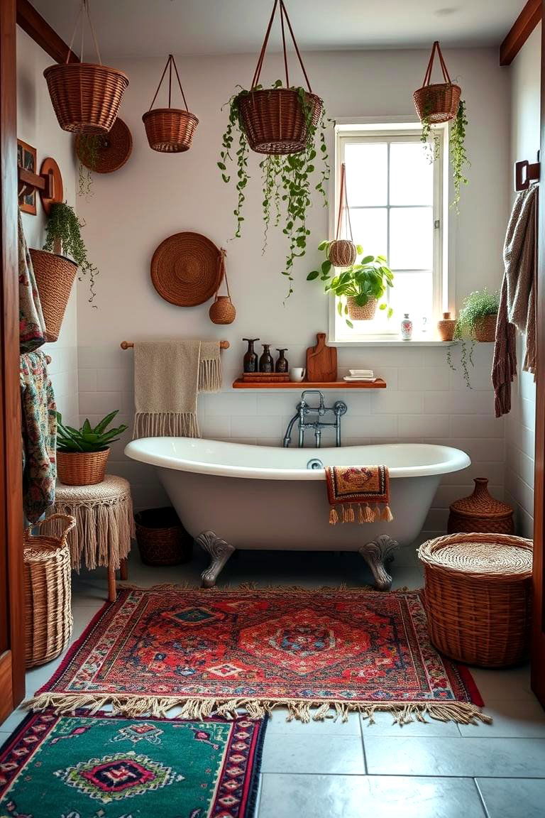 Bohemian Oasis Bathroom - 24 Eclectic Bathroom Ideas