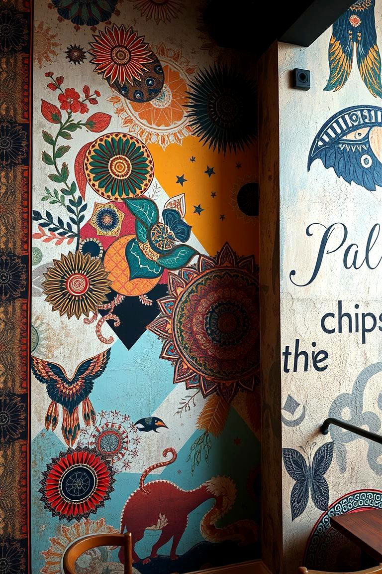Bohemian Patterned Walls - 24 Boho-scandinavian Design and Decor Ideas
