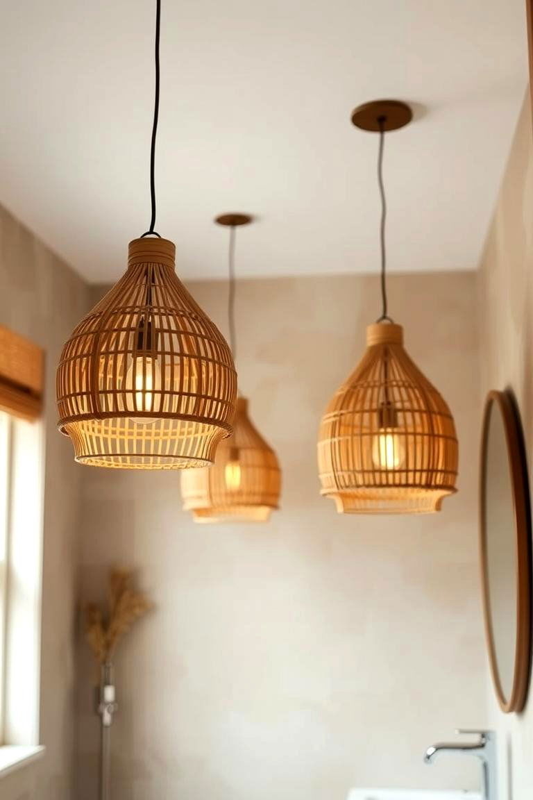 Bohemian Pendant Lights for a Laid Back Style - 24 Bathroom Pendant Lighting Ideas