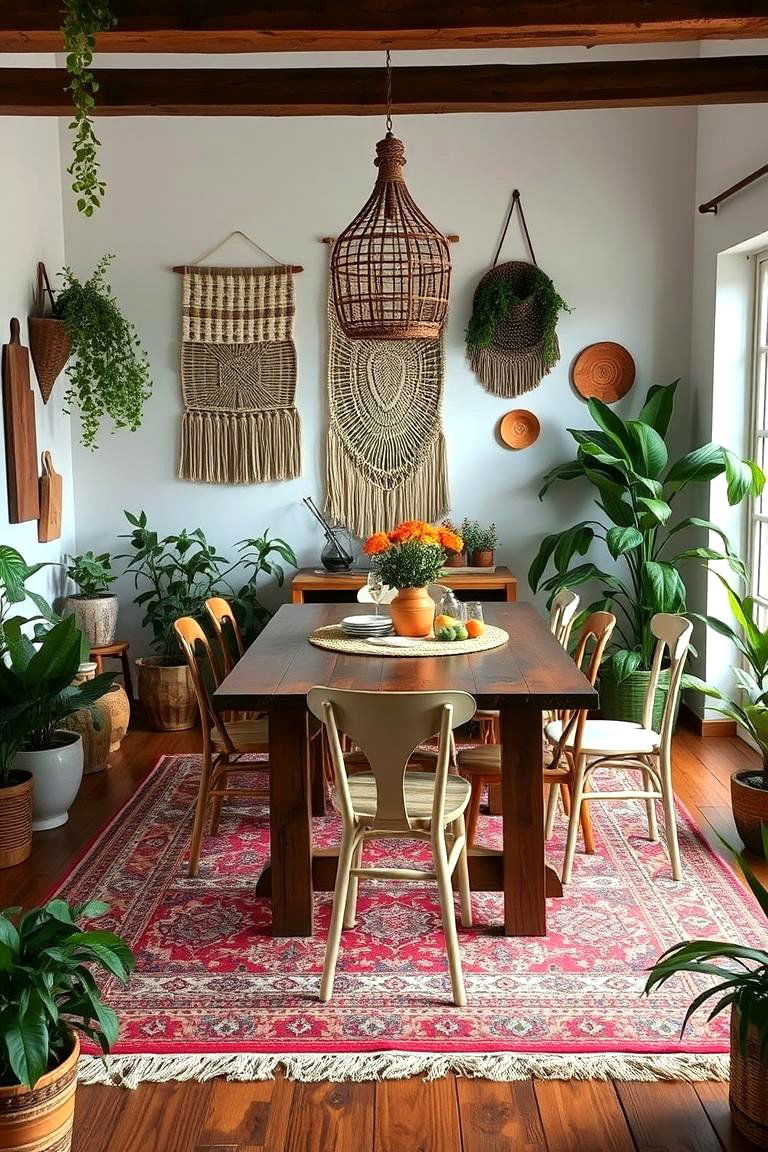 Bohemian Rhapsody with Eclectic Touches - 24 Modern Dining Room Ideas