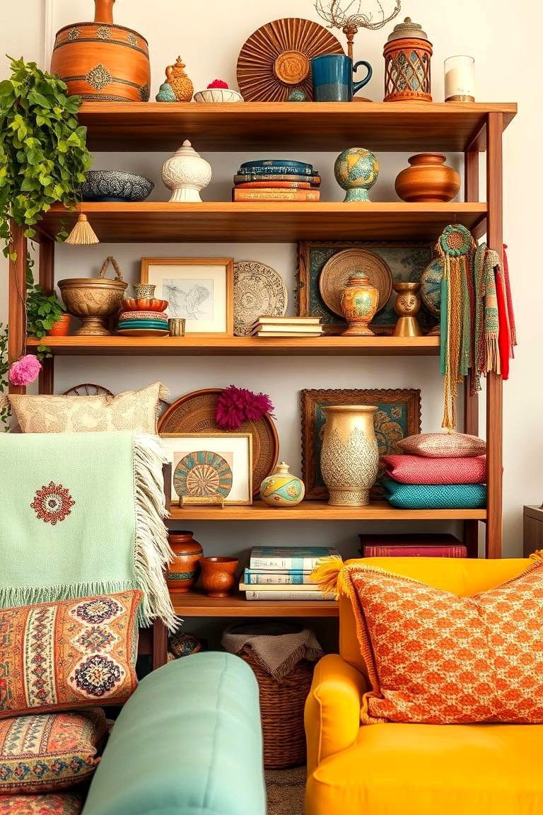 Bohemian Shelf Styling - 24 Shelf Decor Ideas