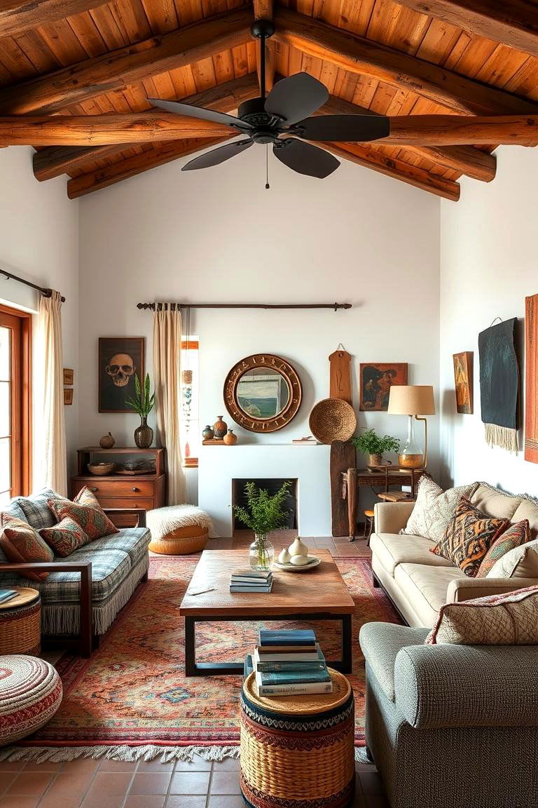 Bohemian Southwestern Touches - 24 Southwest Living Room Ideas