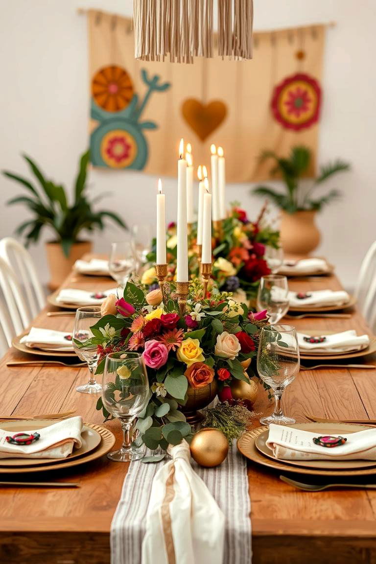 Bohemian Style Touches - 24 Wedding Table Decoration Ideas