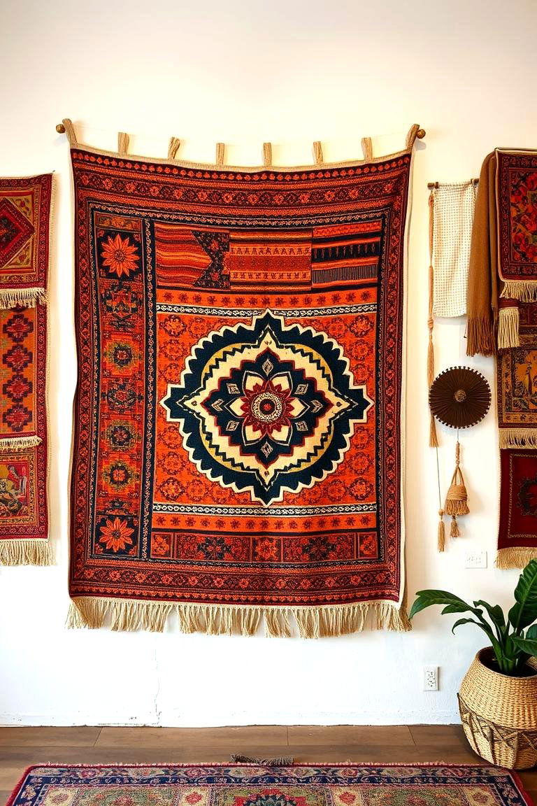 Bohemian Tapestry Displays - 24 Wall Decor Ideas