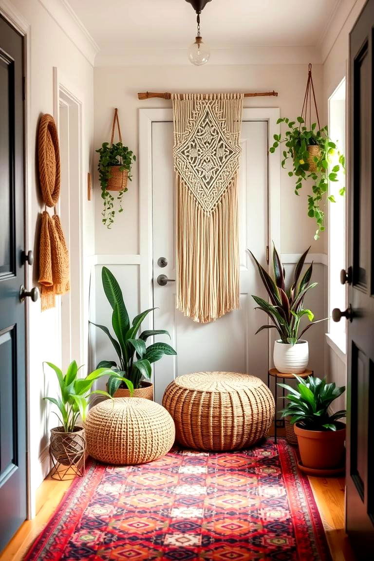 Bohemian Touch with Vibrant Colors and Textures - 24 Modern Entryway Ideas