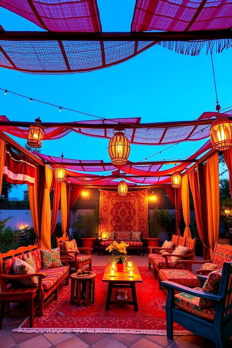 Bohemian Vibe Pergola - 24 Patio With a Pergola Ideas