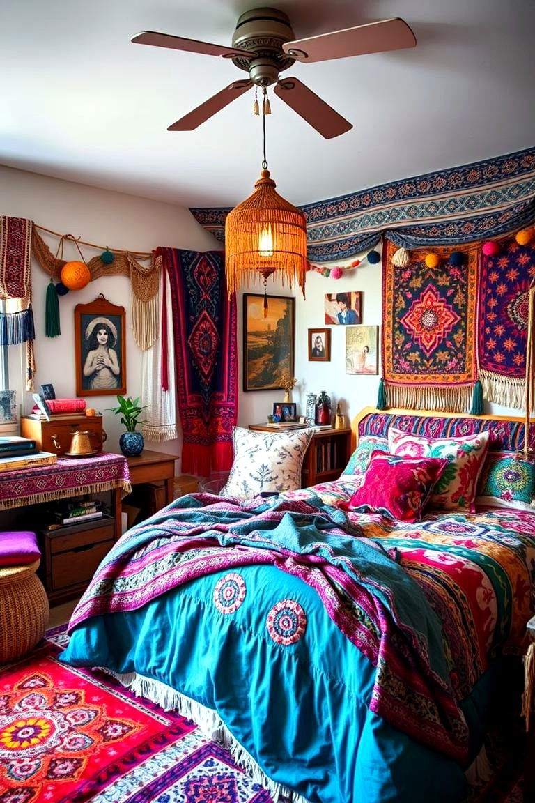 Bohemian Vibes for Creative Expression - 24 Teen Bedroom Ideas