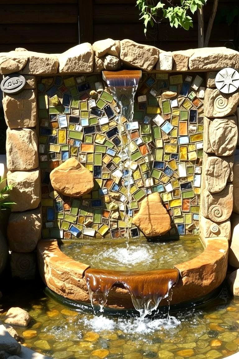 Bohemian Water Feature - 24 Boho Garden Ideas