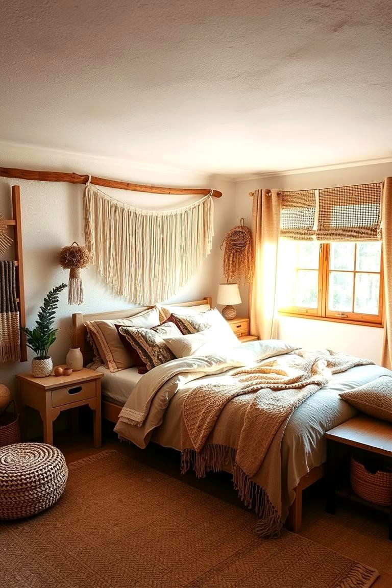 Boho Vibes with Natural Textures and Earthy Hues - 24 Boho Teen Bedroom Ideas