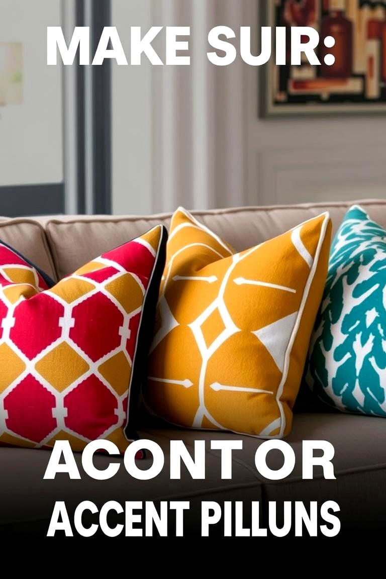 Bold Accent Pillows - 24 Mid-Century Modern Living Room Ideas