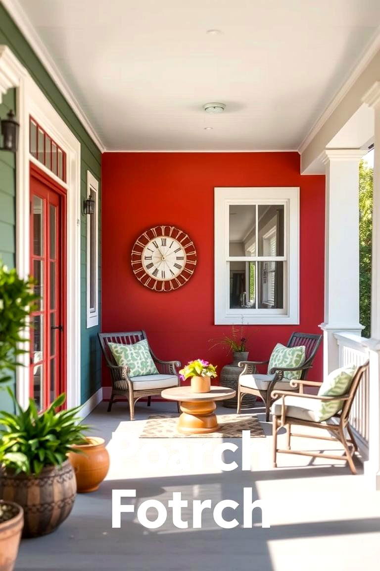 Bold Accent Walls - 24 Small Porch Ideas