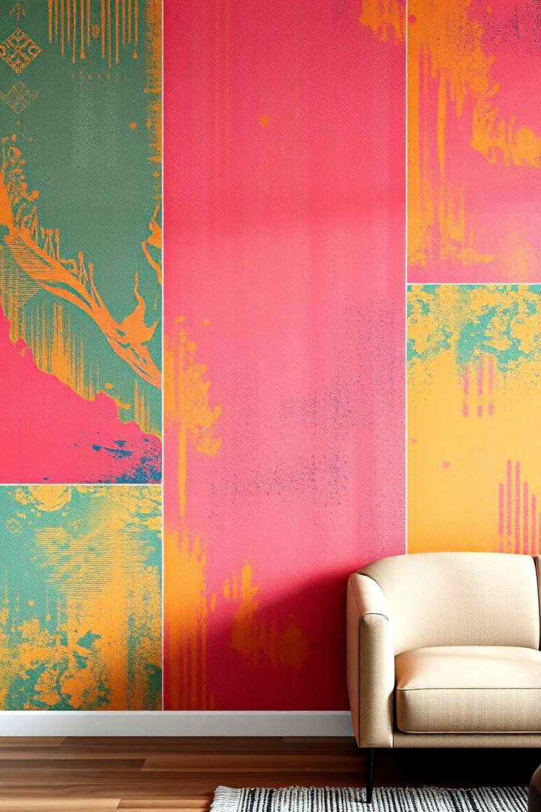 Bold Accent Walls with Subtle Patterns - 24 Transitional Interior Design Ideas