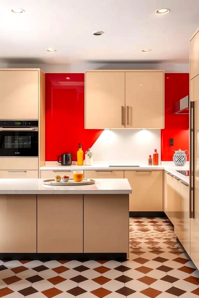 Bold Accents - 24 Kitchens With Beige Kitchen Cabinets