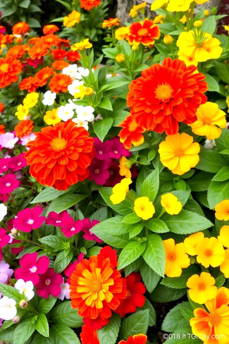 Bold Annuals Pop - 24 Front Yard Flower Bed Ideas